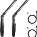 Dr. Prepare LED Work Light, 700 Lumens Foldable Rechargeable Work Light, 3200mAh Cordless Portable Magnetic COB LED Inspection Light for Car Repair, Home, Garage, Emergency, 2 Pack