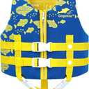 Gogokids Toddler Swim Vest, Kids Floaties  Boys & Girls Buoyancy Jacket for Pool & Beach, Fits 2-8 Years / 22-60 lbs (Yellow Whale)