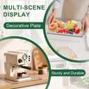 Tempered Glass Cutting Board for Kitchen Counter, Clear Cutting Board with Rubber feet, Glass Cutting Boards Set, Non-slip Heat-Resistant, Shatter and Scratch Resistant, Easy to Clean