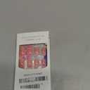 24Pcs Valentines Day Press on Nails Medium Square WLGDLH Pink French Fake Nails with Pink Heart Design Nude False Nails Small Nail Tips Acrylic Glue on Nails Glossy Stick on Nail for Women