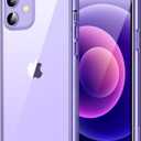 JETech Case for iPhone 12/12 Pro 6.1-Inch, Non-Yellowing Shockproof Phone Bumper Cover, Anti-Scratch Clear Back (Deep Purple)