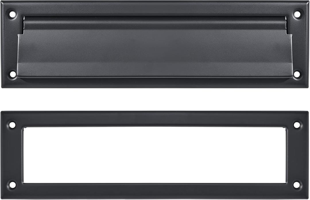 khtumeware Oil Rubbed Bronze 10 inch 1-Pack Solid Brass Mail Slot with Solid Brass Internal Frame is Well Made Door Mail Slots