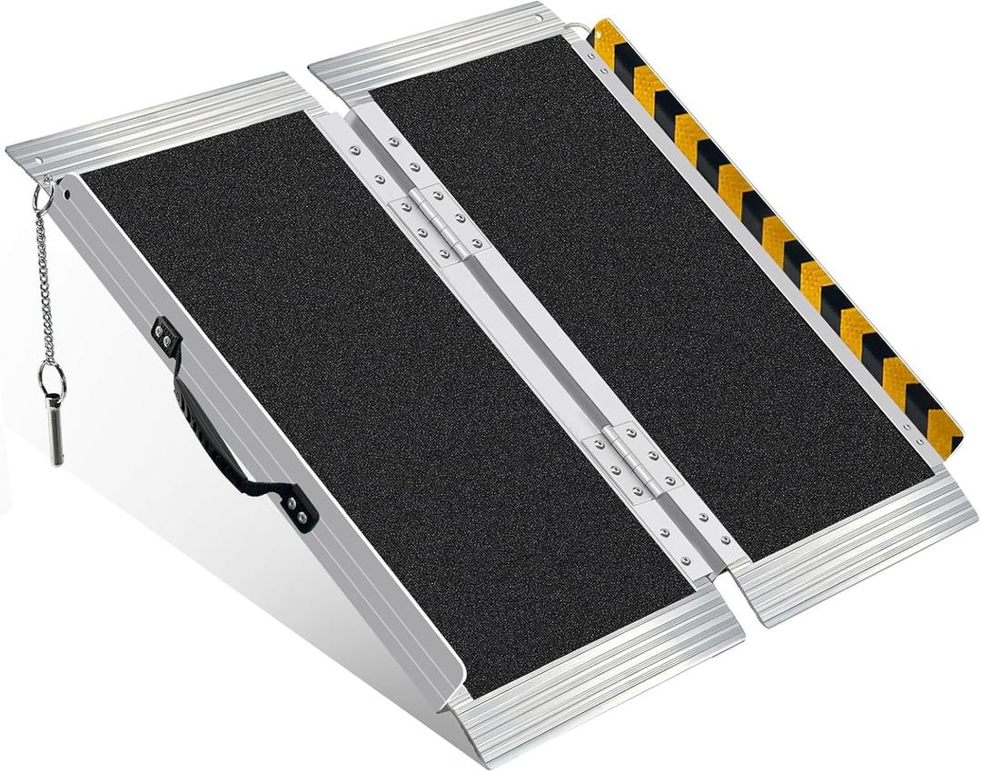 3FT Wheelchair Ramp, 800lb Folding Anti-Slip Ramp