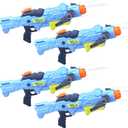 Water Guns for Adults Kids 6-12+, Super Water Blaster Soaker Pistol Guns 4 Pack, 4 Jet Modes Powerful Pump Crossbows Gun, 32FT Long Range Water Guns for Family Summer Party Activities Beach Pool Yard