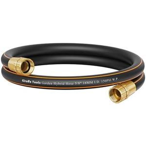 Giraffe Tools Leader Hose 2ft x 5/8", 24INCH Short Water Hose for Hose Reel Connecting 3/4 inch GHT Connector, Lightweight, Flexible with Female Female Fittings