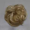 Hair Bun Extensions Messy Hair Scrunchies Hair Pieces for Women Synthetic Hair Donut Updo Ponytail (Golden Brown)