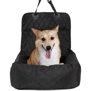 Dog Booster Car Seat for Small/Medium Dogs,Memory Foam Dog Booster Seat for Dogs, Fully Detachable and Washable Pet Portable Car Seat with Dog Seat Belt,Black