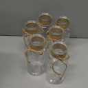 12 Pack Vintage Small Clear Bud Vase for Flowers Mini Crystal Decorative Bottle with Hemp Rope Bows for Housewarming Wedding Birthday Tabletop Decoration