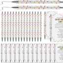 45 Set Glitter Christmas Pens Gifts Bulk Christmas Employee Appreciation Gifts Ballpoint Pens with Thank You Cards for Office Coworker Staff Team Teacher Nurse (Lights)