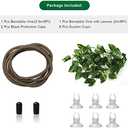 Coolrunner 8FT Reptile Vines and Flexible Reptile Leaves with Suction Cups Jungle Climber Long Vines Habitat Decor for Climbing, Chameleon, Lizards, Gecko