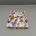 Mini 3 Ring Binder 5.5 x 8.5, 1 Inch Binder, 175 Sheets Capacity, Cute Flower Cover with Elastic Cord, School Binder, Recipe Binder, Fits Paper and Sheet Protectors, Junior Size, Bright Floral 2 pcs