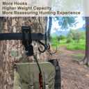 Tree Stand Straps Bow Hanger with Metal Hooks, High Loading Saddle Hunting Accessories, Gear Hanger for Hunting, Hiking, Camping with Storage Bag