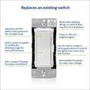 Leviton Decora Digital Dimmer Switch for Dimmable LED, Halogen and Incandescent Bulbs, DDL06-1LZ, White