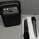 Karaoke Machine, Portable Bluetooth Speaker with 2 Wireless Microphones for Adults & Kids with Lights, Karaoke Microphone with PA System Supports USB/TF/REC/FM/AUX for Home Party Home System Packages (Black)