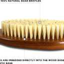 ICANdOIT-17.71Inch Natural Boar Bristles Anti-Slip Long Handle Bath Brush,Bent Handle Shower Scrubber for Exfoliating,Shower Back Brush,Exfoliation Set with Pumice Stone (1 Pack)