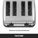 Waring (WCT708) Four-Compartment Pop-Up Toaster, Silver