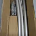 Brushed Nickel Curved Shower Curtain Rod 33-78 Inches Adjustable Splicing Design Curved Shower Rods Round Shower Curtain Rod Rust Proof Stainless Steel Curved Shower Rods For Bathroom Need to Drill (35-76")