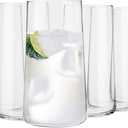 Krosno Tall Water Glasses, Set of 6, 18.3 oz, Avant-Garde Collection, Lightweight Crystal Glass, Perfect for Everyday, Dishwasher Safe, Made in Europe