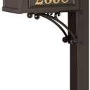 Whitehall Deluxe Streetside Mailbox Package,Bronze,Extra Large,70727, 14"D x 9.62"W x 13"H