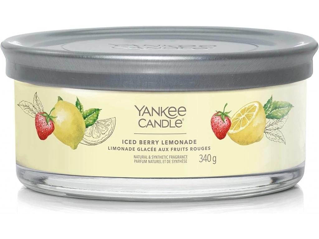 Yankee Candle Iced Berry Lemonade Scented, Signature 12oz Medium Tumbler 5-Wick Candle, Over 16 Hours of Burn Time