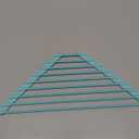 Tomorotec Compact Silicone-Coated Triangle Dish Drying Rack for Sink Corner - Foldable Stainless Steel Over-The-Sink Organizer and Storage Shelf (Mint Green)