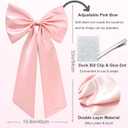Large Pink Bow for Decorations Big Pink Ribbon Bows Banner Dcor Large Bow Wall Hanging Decor for Baby Shower Bow Themed Wedding Party Coquette Birthday Decorations