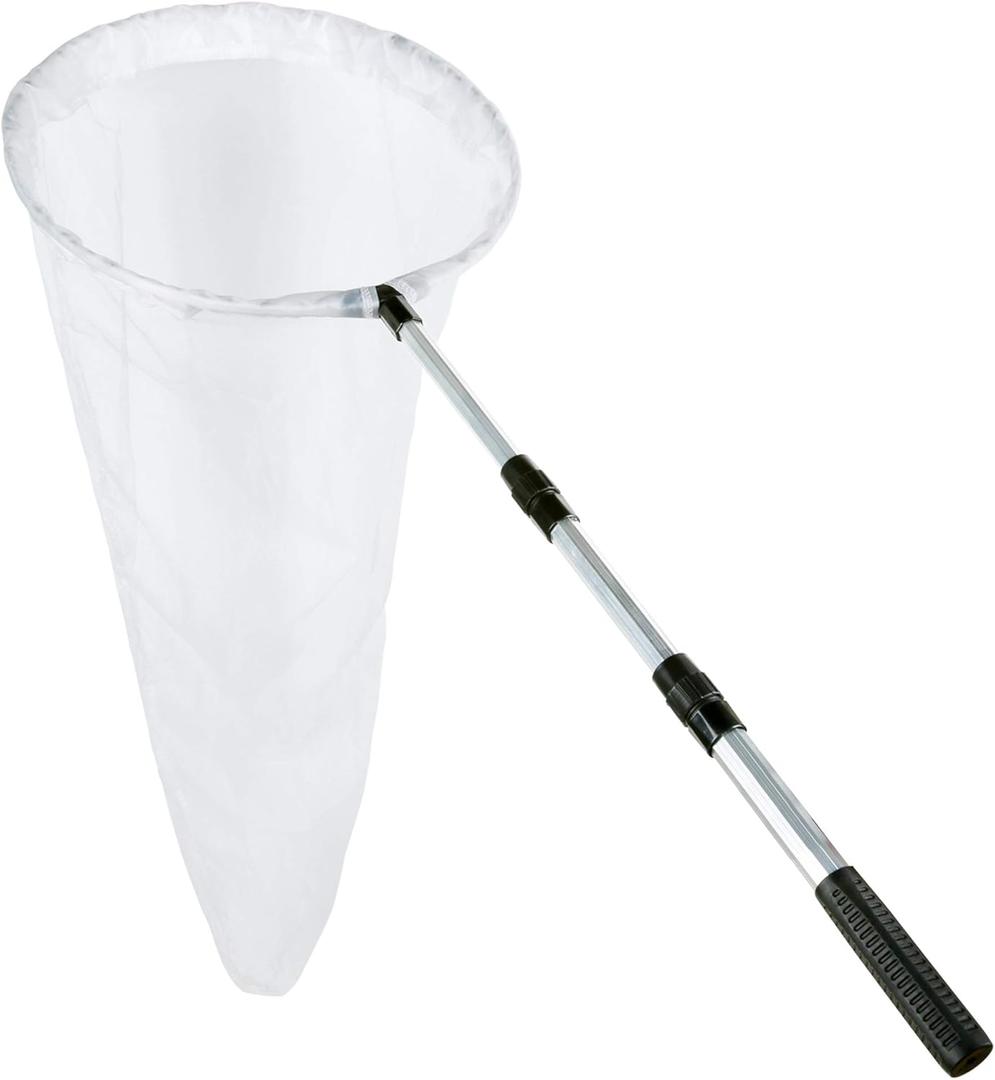 RESTCLOUD Butterfly Net with 16" Ring, 36" Net Depth, Handle Extends to 36 Inches (16" Ring, 36" Handle)