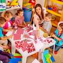 2 x Giiffu Valentines Day DIY Craft Gift Kit for Kids  60 Pack Cone-Shaped Clear Treat Bags with Wrapping Papers, Heart Tags & Cards for Classroom Exchange, School Parties & Valentine Goodie Bags (pink)