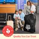 J.L. Childress Gate Check Bag for Single & Some Double Strollers - Travel Bag for Airplane, Fits Most Standard Baby Strollers, Airport Accessories Gate Check, Flying Essentials - Black