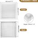 PATIKIL 16" x 16" Aluminum Return Grille, Air Supply Vent Cover Linear Bar Ventilation Grille for Sidewall Wall Ceiling HVAC System, Outer Size: 17.7" x 17.7", White