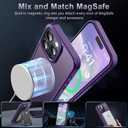 Newfuture Magnetic for iPhone 15 Pro Case [Compatible with Magsafe] [Military Grade Drop Protection] Translucent Matte Anti-Fingerprint Shockproof Phone Case for iPhone 15 Pro 6.1 inch, Deep Purple