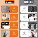 Magnetic Screen Door, Fit Door Size 48 x 80 Inches, Screen Doors with Magnets, Pet & Kid FriendlyWorks with Front Doors, Sliding Doors Black