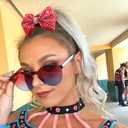 OAOLEER 12PCS Glitter Cheer Hair Bows for Cheerleading, Cheer Bow Ties with Ponytail Holder Hair Ties for Teen Girls Cheerleader (Red)