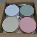 4 Pack Overnight Oats Containers with Lids and Spoons, 16 oz Glass Mason Jars with Airtight Lids, Overnight Oats Jars for Milk, Cereal, Fruit (Light Colors)