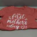 Our First Mothers Day Matching Outfit Mommy and Me Newborn Baby Boys Girls Romper Onesie New Mom Shirts for Women, Small