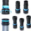 5 Dust Collection Hose Adapters Kit for Home and Shop Vacuum Hose System, Expanded Adapter Set Fits Most Woodworking Power Tools and Sanders, Compatible With Multi-Brands