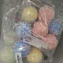 12 Pcs Pastel Color Shatterproof Glitter Foam Christmas Ornament Set - 3.15 Inch Decorative Hanging Balls for Sweet - Themed Xmas, New Year & Holiday Party, Home Christmas Tree Decor