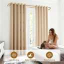 KAMANINA Double Curtain Rod 72 to 150 Inch, Gold Wrap Around Drapery Rods