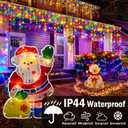 Christmas Lights Outdoor, 49FT 480 LED Ice Lights for Outside, 90 Drops Ice String Lights with 8 Modes, Waterproof Timer & Memory for Outside Decor, Yard, Garden, Eaves, Patio, Party (Multicolor)