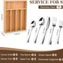 40 Piece Silverware Set with Drawer Organizer for 8, Heavy Duty Stainless Steel Flatware Cutlery Set, Fork Spoon Knife Set with Kitchen Essentials Organizer, Rust-proof, Dishwasher Safe