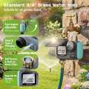 Solar Hose Timer, CyberOrd Sprinkler Timer Programmable with Brass Swivel, Programmable Faucet System for Garden Hose with Rain Delay/Manual/Automatic, Drip Irrigation System for Outdoor, Yard, Lawn