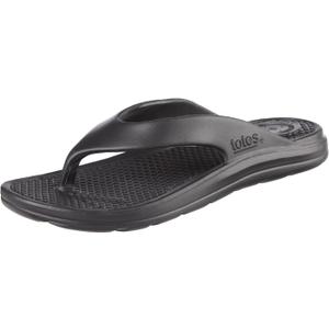 totes Men's Everywear Lightweight Waterproof Contoured Ara Flip Flop Sandal Black 8