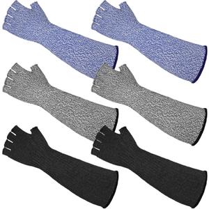 JenPen 3 Pairs Protective Arm Sleeves Arm Protectors for Thin Skin and Bruising Cut Resistant Sleeve Level 5 Burn Protection