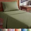 Twin XL Size 3 Piece Sheet Set - Comfy Breathable & Cooling Sheets - Hotel Luxury Bed Sheets for Women & Men - Deep Pockets, Easy-Fit, Soft & Wrinkle Free Sheets - Sage Green Oeko-Tex Bed Sheet Set
