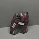 Hausse 2 Pack Bird Scarecrow Fake Owl Decoy Sculpture, Rotating Head Plastic Owl Bird Deterrents, 10.6 Inch Height Nature Enemy Horned Pest Repellent for Outdoor Garden Yard (Black)