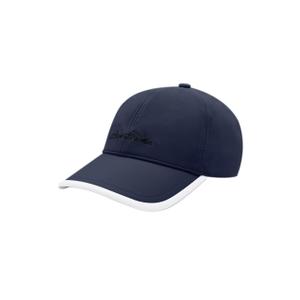Brooks Brothers Mens Performance Baseball Cap with Rubberized Logo Woven One-Size Adjustable Hat, Navy/White (Blue)