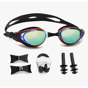 Nearsighted Swim Goggles, Shortsighted Optical Swimming Goggles No Leaking Anti Fog UV Protection for Adult Men Women -5,5