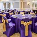 VEVOR Chair Covers, Polyester Spandex Chair Cover, Stretch Slipcovers for Wedding Party Dining Banquet Flat-Front Chair Covers (Purple-a, 50PCS)