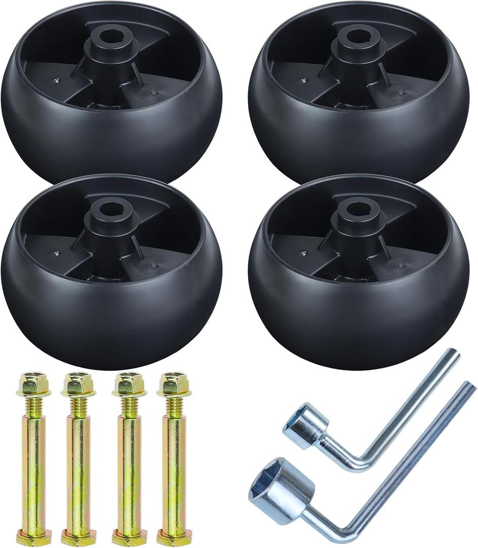 4 Pack 734-04155 Deck Wheel Replaces Cub Cadet Deck Wheels 734-04155 Deck Wheel for Cub Cadet LT1050, ZT1 54, XT1 LT46, ZT3 60, LTX1046VT, GT1554, XT1 LT42, LT1045, LT1046, rzt l54 Tractor