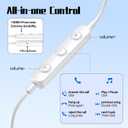 USB C Headphone for Samsung S25 S24 S23 Ultra FE S22 A55 A54 Wired Earbuds Magnetic in-Ear Type C Earphone with Mic Volume Control Stereo Noise Canceling Earbud for iPhone 17 Air 16 15 Pro Max Pixel 9